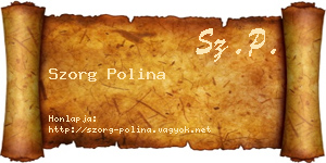 Szorg Polina névjegykártya